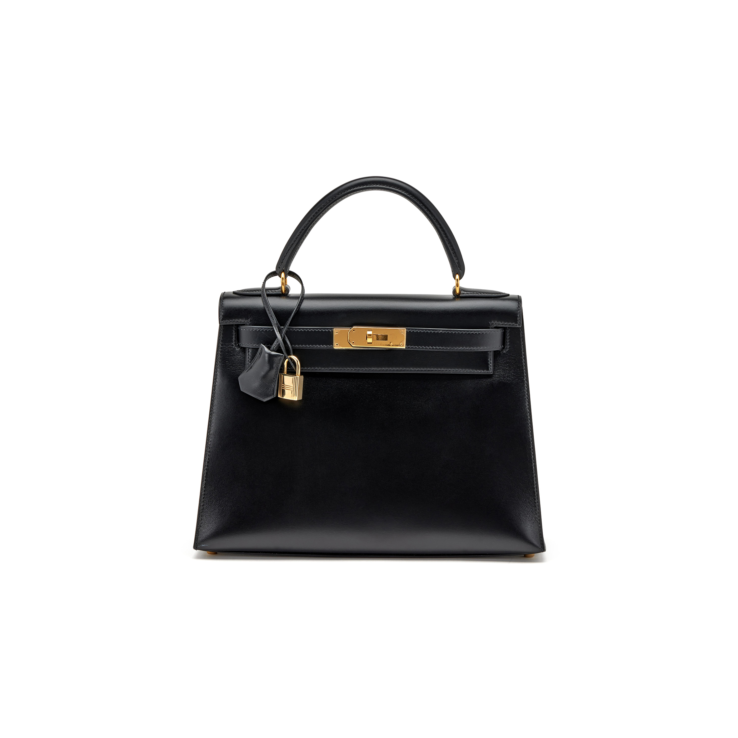 HERMÈS MASTER BLACK BOX KELLY 28 GOLD HARDWARE (28*22*10cm)